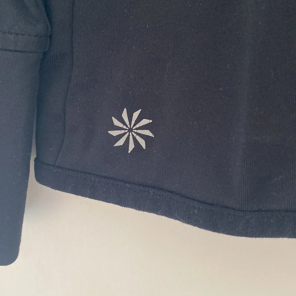 Athleta hooded, black pull over, Plush Tech 3.0 Pullover Hoodie Size Small - Picture 3 of 8